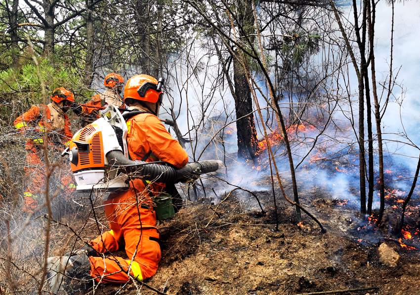 【組圖】吉林省森林消防總隊400名指戰員跨區增援山西榆社縣火場