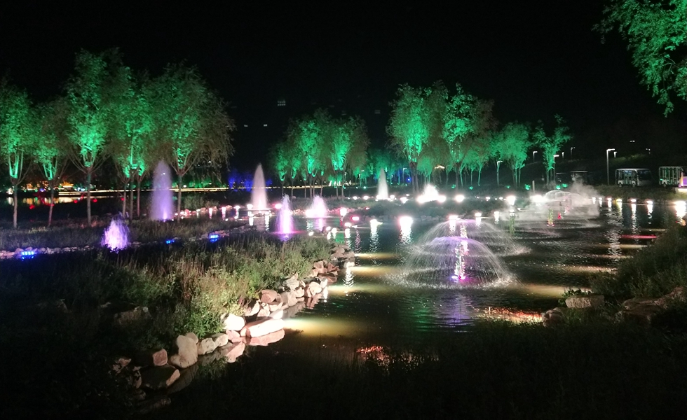 夜訪梅河口市海龍湖公園