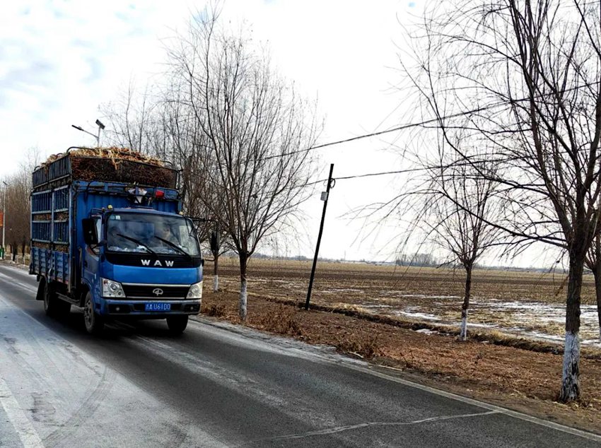 貨車行駛在公主嶺市農村公路上，一路暢通。公主嶺市委宣傳部供圖