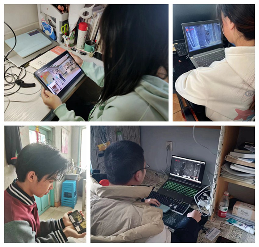 吉林省学子在线收看思政课程。