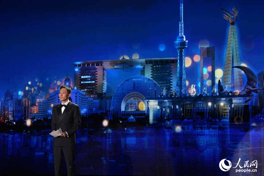 第二十屆長春電影節電影大使劉燁講述與長影的故事。人民網記者 李洋攝