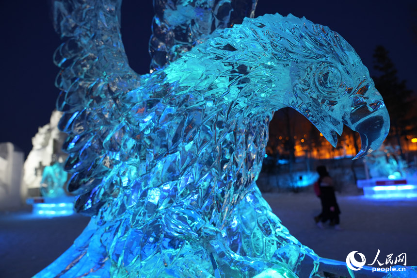 精美的冰雕惟妙惟肖。人民网记者 李洋摄
