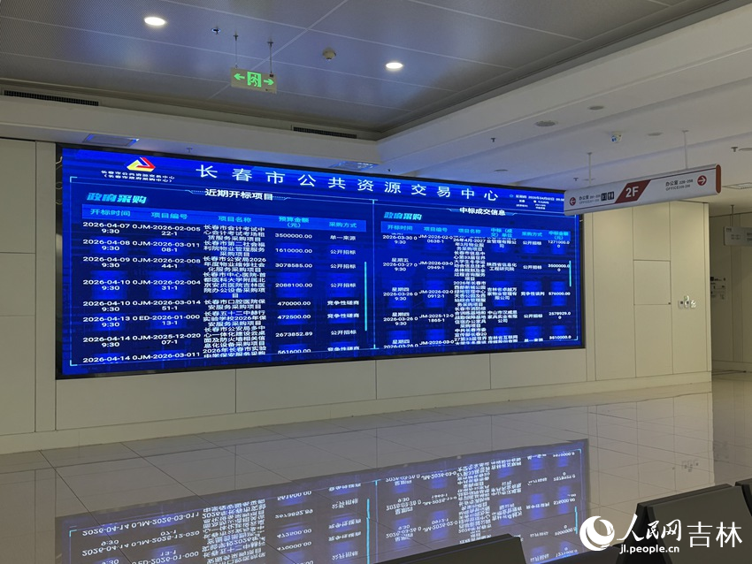 长春市公共资源交易中心。人民网记者 李思玥