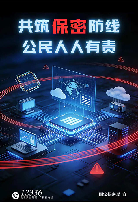 （保密公益宣传海报《数智红线》）