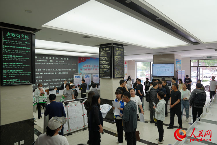白城市洮北区的人力资源市场。人民网记者 李洋摄